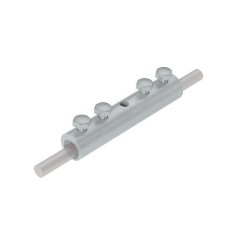 Соединитель четырехболтовой сквозной 4SS-D5-10 INOX304 для прутка d5-10мм нерж. сталь КМ MA0070 КМ-Профиль