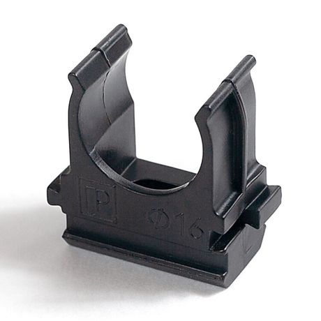 Полистирол черная д16 в малой упаковке (10шт/1000шт уп/кор) | PR13.0209 Промрукав Крепёж-клипса для труб Строитель