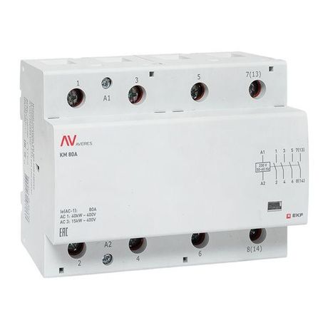 Контактор модульный КМ 80А 4NO 230VAC (6 мод.) AVERES | km-av-6-80-40-230V EKF