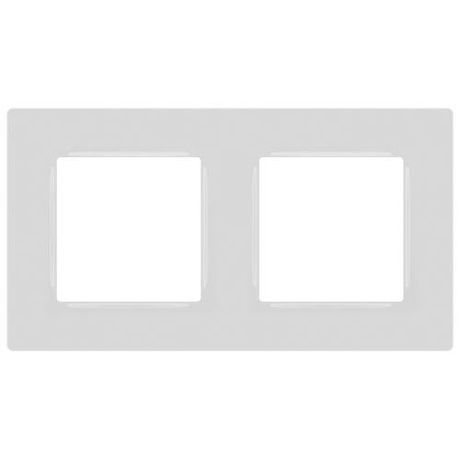Рамка для розеток и выключателей Серия 12 12-5202-01 на 2 поста, Классик, белый | Б0067771 ЭРА