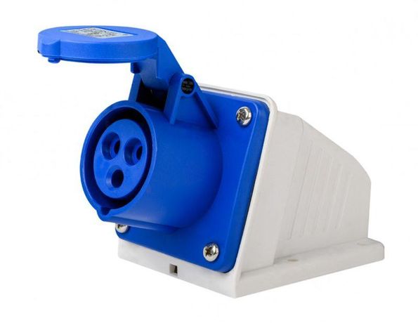 Розетка стационарная 2Р+РЕ 16А 220В IP44 РС-103 DEKraft 26190DEK APC