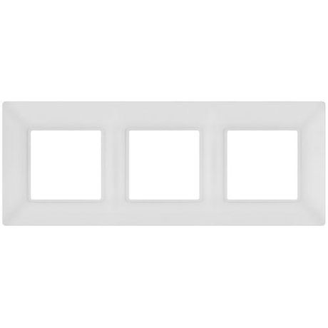 Рамка для розеток и выключателей 3 поста белый матовый пластик ЭРА Elegance 14-5003-01М - Б0065816