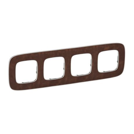 Рамка 4-м Valena Allure универсальная кожа Leg 754454 Legrand