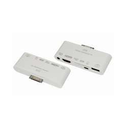 Адаптер AV 6 в 1 для iPhone 4/4S на HDMI USB microSD SD 3.5мм microUSB Rexant 40-0103 MEET