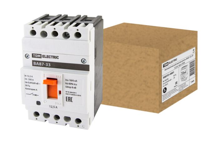 Автоматический выключатель ВА87-33 3Р 12,5А 18кА | SQ0751-0001 TDM