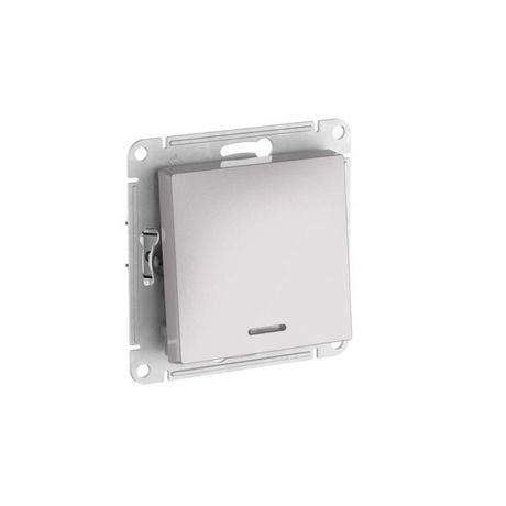 Выключатель 1-кл. AtlasDesign (сх. 1а) 10AX с подсветкой быстрозажим. клем. механизм алюм. SE ATN000313S APC