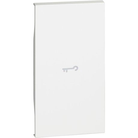 Панель лицевая 2мод. Living Now с символом "ключ" для выкл. и перкл. бел. Leg BTC KW01M2F Legrand