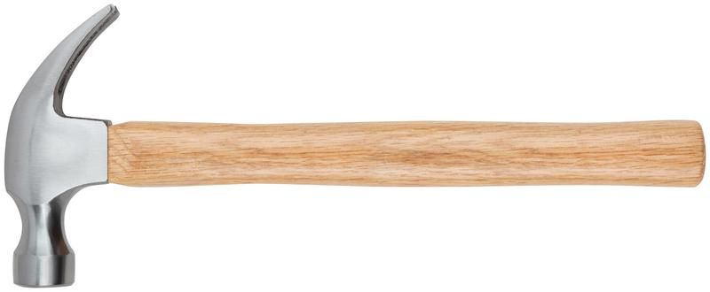 Молоток-гвоздодер, деревянная ручка 16 oz (27 мм) - 44627 РОС FIT арт. 44627