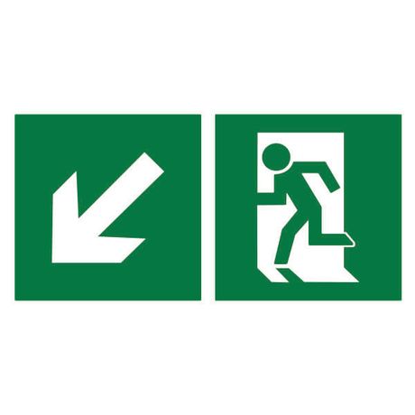 Рассеиватель BS-DR-4.E33"Напр. к эвакуац. выходу налево вниз" Белый свет a21015