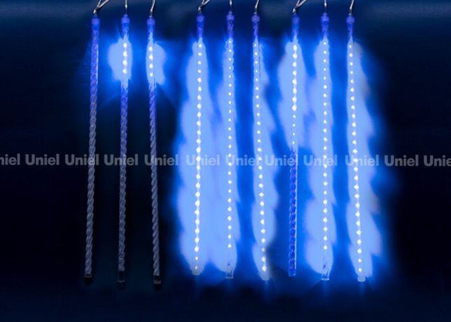 Гирлянда занавес светодиодная "Звездный дождь" ULD-E1505-336/DTK BLUE IP44 TWISTED METEOR син. с контроллером 336LED 1.5х0.5м Uniel UL-00000167