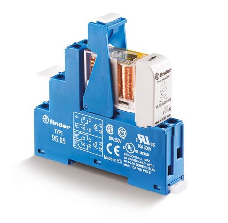 Интерфейсный модуль, электромеханическое реле, 2CO 8A, контакты AgNi+Au, питание 24В DC, категория защиты IP20, винтовые клеммы, пластиковая клипса, LED + варистор - 483290245060SPA FINDER 48.32.9.024.5060SPA