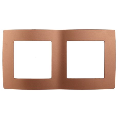 Рамка для розеток и выключателей 2 поста медь пластик ЭРА 12 12-5002-14 - Б0019372