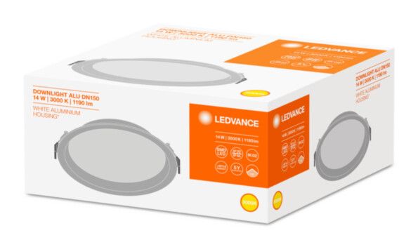 Светодиодный светильник ДВО-14Вт 3000K 1192Лм IP44 белый LEDVANCE | 4058075091436 Osram