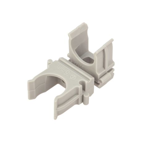 Держатель для труб (клипса) d16мм сер. (уп.10шт) Rexant 28-0116-4 MEET