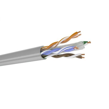 Патч-кабель категории 6, 4 пары U/UTP, 23AWG, PVC (нг(А)-LS),серый, катушка 305 м DATAREX - DR-144001