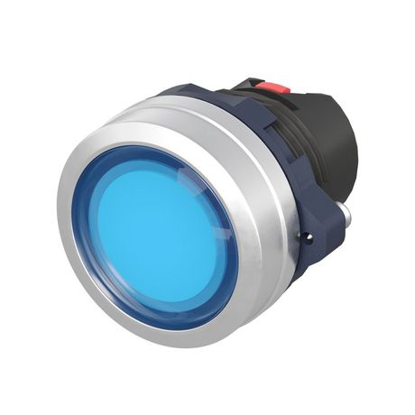 Головка кнопки плоская прозрачная без фиксации, синяя, алюминий | M22P-FMLBA DKC ДКС