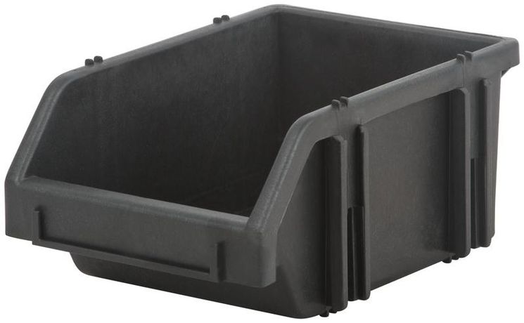 Лоток для крепежа пластиковый черный 75х110х165 мм - 65693 РОС