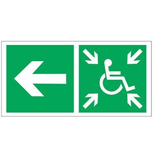 Пластина Напр.движ. к пункту сбора(Безоп.зоне)МГН направо BL-3517.E75 - a18621 BS