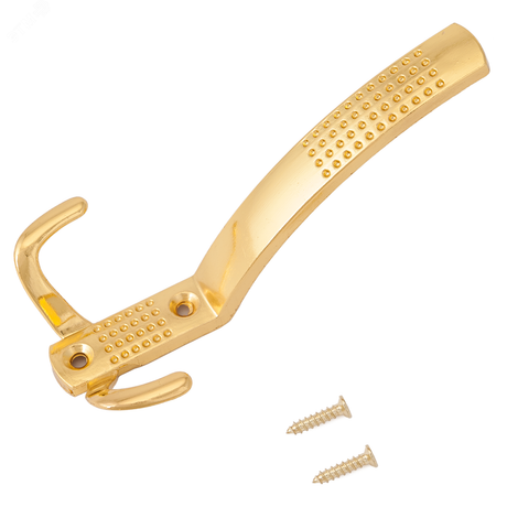 СТАНДАРТ 212 A GP золото (латунь) - 10198 Крючок-вешалка трёхрожковый ПТК