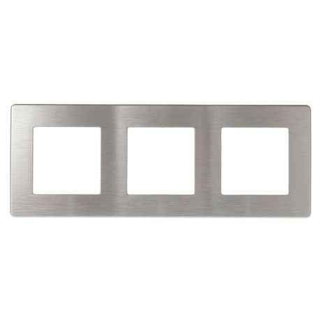 Рамка для розеток и выключателей ЭРА Серия 12 12-5103-03 на 3 поста, Сатин, алюминий | Б0052521