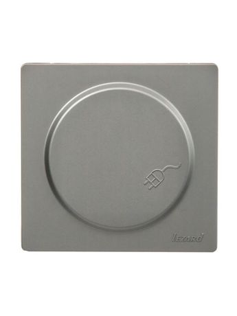 Розетка 1-м ОП LETO с заземл. крышкой ПБТ платина LEZARD 752-3500-123B