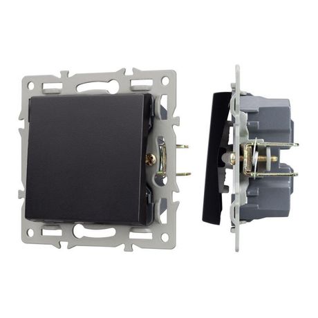 Механизм выключателя одноклавишный перекрестный SWT-MKX1-PL-BK (250В 16А) Arlight 043719