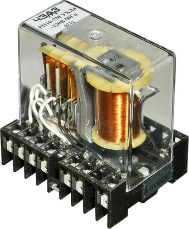 Реле промежуточное РП-16-7 220В AC 2/4 задн. присоед. ЧЭАЗ A8119-77952405