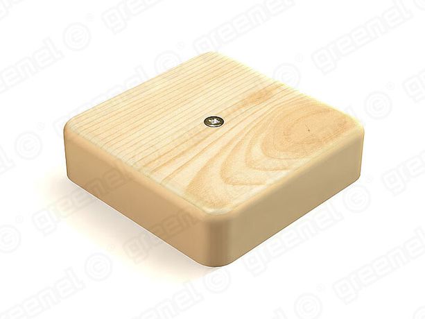 Коробка распределительная для о/п с кабель-каналом 100х100х29мм, IP40, цвет-СОСНА (42шт) | GE41218-11 GREENEL