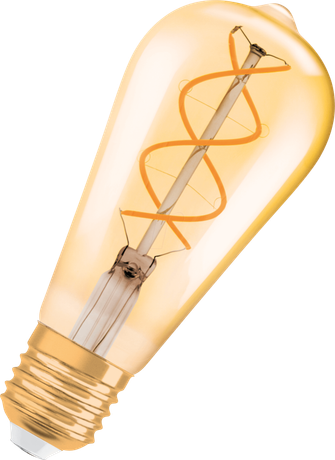 Лампа светодиодная филаментная Vintage 1906 LED CL Edison FIL GOLD 25 non-dim 5W/820 E27 | 4058075092112 Osram