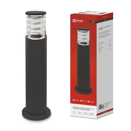 Светильник уличный напольный НБУ ART-PT-1xA60-BL алюминиевый 600мм черный IP54 IN HOME - 4690612048499