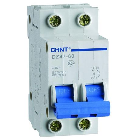 Выключатель автоматический DZ47-60 двухполюсный 16A 4.5KA характеристика C - 187976 CHINT