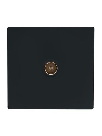 Розетка TV 1-мест. LETO оконечная черн.бархат LEZARD 752-4200-130