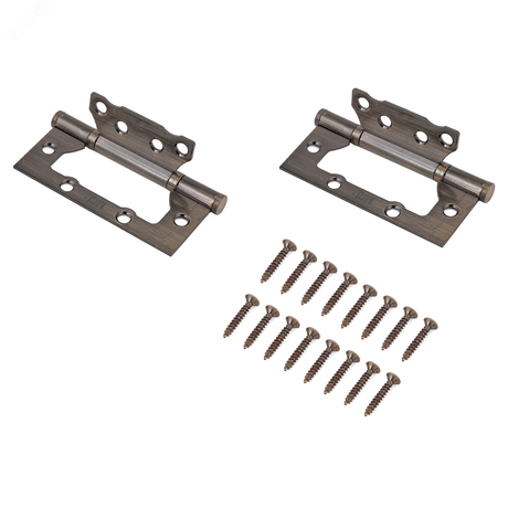 Петля дверная накладная без врезки 2шт MCL 4х3х2мм AB бронза - 10852 ПТК