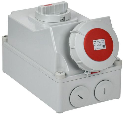 Розетка с механической блокировкой ССИ-834 63А-6ч 380В 3P+PE IP67 | PSR12-063-4-5-67 IEK
