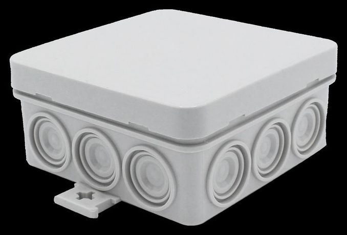 Корпус распаячной коробки 85х85х40мм перфориванные стенки прижимная крышка пластик Cetinkaya Pano CP1022