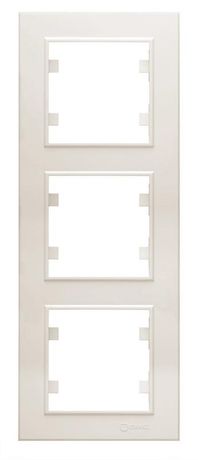 Рамка 3-м Karea вертик. крем. Makel 56010708