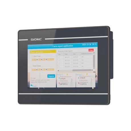 Промышленная операторская панель, диагональ 7", 16,77М цветов дисплей TFT, разрешение 800*480 px, порты: 2 COM, 1 Micro USB, Ethernet | H1000 ДКС H1000-T070E