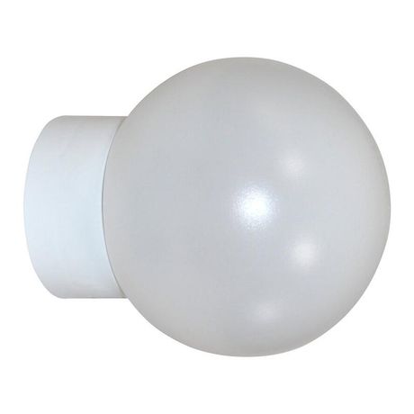 Светильник СПЕЦСВЕТ 03-005-401 [319] АС220В НАСТЕННЫЙ Шар пласт.бел.корпус прямой ГУ (ДББ) - 1030480319 Элетех