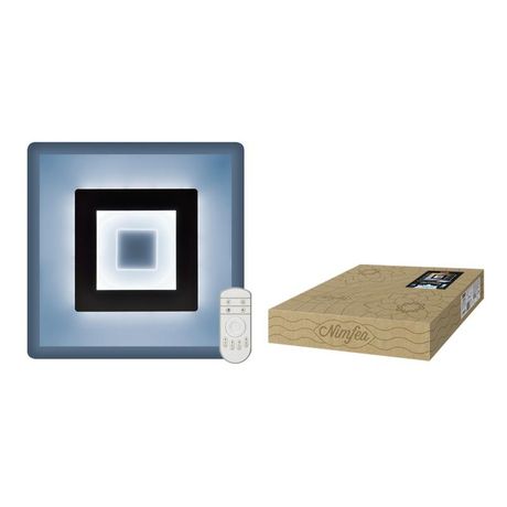 Светильник LED потолочный "Nimfea" DLC-N501 38W GLASS/CLEAR 38 Вт димм, пульт ДУ, 3000К/4000К/6500К стекл, прозр 500х500мм. | UL-00003927 Fametto