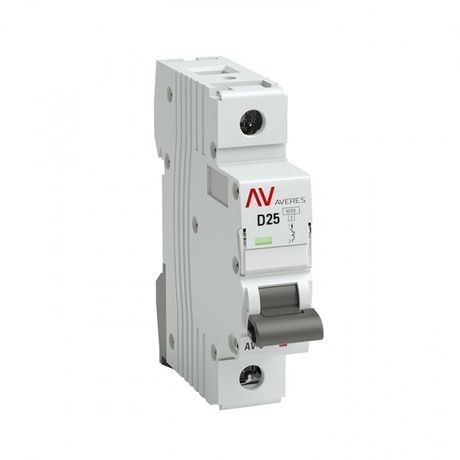 Выключатель автоматический однополюсный AV-10 25А D 10кА AVERES | mcb10-1-25D-av EKF EKF арт. mcb10-1-25D-av