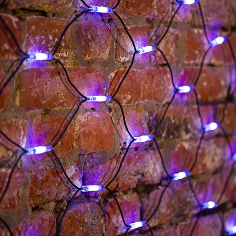 Гирлянда светодиодная "Сеть" 2х3м 432LED бел./син. 40Вт IP67 провод каучук черн. Neon-Night 217-123