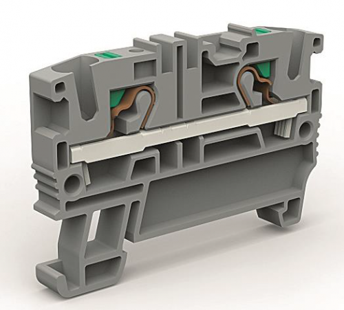 Проходная клемма 2 точки подключения на 4 кв.мм | ZEFC400GR DKC ДКС