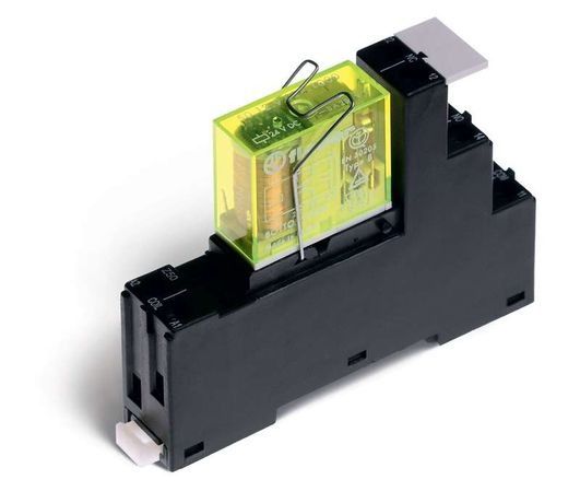 Интерфейсные модули реле безопасности, с клипсой-держателем, Светодиод + диод, Контакты AgNi, 2CO 8A, 12VDC - 481290121002SMA FINDER
