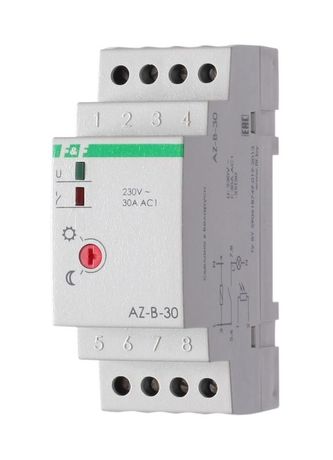 Фотореле AZ-B-30 (выносной герметичный фотодатчик монтаж на DIN-рейке 3 модуля 230В 30А 1НО IP20) F&F EA01.001.012 Евроавтоматика