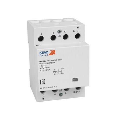 Контактор модульный OptiDin MK-100-6322-110АС (КЭАЗ) | 321216 КЭАЗ