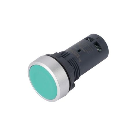 Кнопка моноблочная SB7 22мм с возвратом металл 1НО IP65 зел. SE SB7EA31 APC