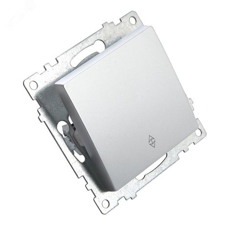 Переключатель 1-клавишный (механизм), 250В, 10А, серия Катрин, серебро, GLS10-7105-03 | 39576 STEKKER FERON