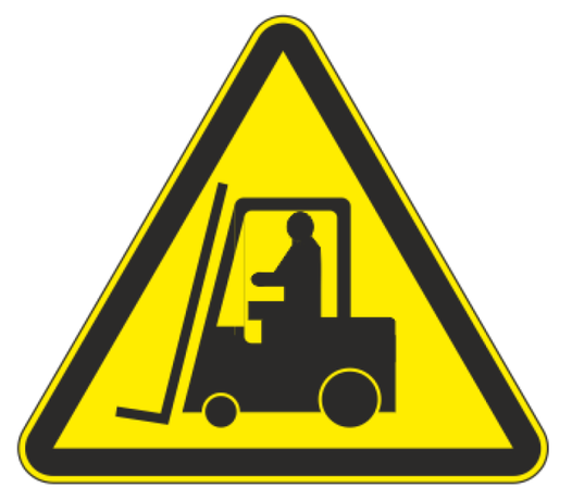 Знак W 07 "Внимание. Автопогрузчик" 200х200х200 мм, металл ГОСТ Р 12.4.026-2001 | zn-w-07 EKF