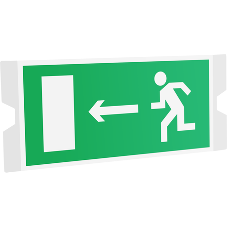 Односторонний рассеиватель ST-46 для URAN STANDARD с пиктограммой ПЭУ 001 Выход налево (202х96) | 4502004400 Световые Технологии