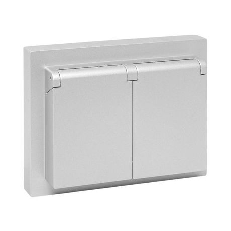 Розетка двойная Эпика 16А IP44